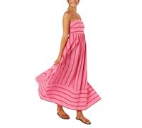 Sommerkleider-Damen-Leicht-und-Luftig-Boho-Kleid-Casual-Striped-Ärmellos-A-Linie-Spaghettiträger-Strandkleid-Lose-Freizeit-Back-Smocked-Schicke-Bohemian-Frühlingskleid-Dresses-for-Women