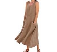 Sommerkleider Damen Leicht Und Luftig Damenkleider Sommer Lange Blusenkleid A Linien Tunika Boho-Kleid Schwarz Vintage Kleider Maxikleid Hemdblusenkleid Große Größen Strandkleider Partykleid