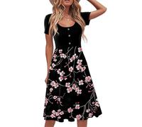Sommerkleider Damen Leicht Und Luftig Kleid Hochzeitsgast Boho Wedding Guest Dress A Linie Abendkleid Elegante Kleider Festliche für Strandkleid Cocktailkleid Leichte Türkis Sommerkleid