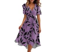 Sommerkleider Damen Leicht Und Luftig Schick Kleider Schöne Freizeitkleider Strand Oben Eng Unten Locker Dünne Plisseekleid Rock Lässig Gummibund Ibiza Freizeitrock Große Größen Ballkleid