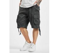 sommerliche Brandit Herren Shorts Reißverschluss Taschen Anthrazit L