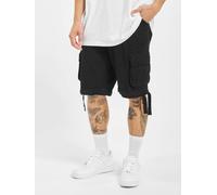 sommerliche Brandit Herren Shorts Reißverschluss Taschen Schwarz L