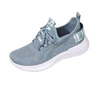 Sommerliche Freizeitschuhe Mit Entspannter Sohle Modische Bequeme Sneaker Für Alltag Urlaub Freizeit Idealer Flacher Schuh Für Jede Occasion Slip On Sneaker Herren Laufschuhe Wasserdicht（Sky Blue, 42)