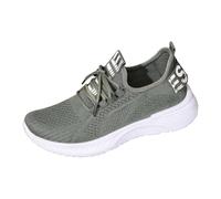 Sommerliche Freizeitschuhe Mit Entspannter Sohle Modische Bequeme Sneaker Für Alltag Urlaub Freizeit Idealer Flacher Schuh Für Jede Occasion Slip On Sneaker Laufschuhe Wasserdicht（Army Green, 39)
