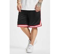 sommerliche Urban Classics Herren Shorts 130 g/m² Schwarz/Weiß/Rot XXL