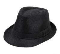 Sommerlicher Damen Strohhut mit Breitrand aus Atmungsaktivem Imitat-Leinen Material UV-Schutz Sonnenhut für Outdoor Aktivitäten Urlaub Schwarz Sommerhut (Black)