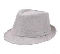 Sommerlicher Damen Strohhut mit Breitrand aus Atmungsaktivem Imitat-Leinen Material UV-Schutz Sonnenhut für Outdoor Aktivitäten Urlaub Schwarz Sommerhut (Light Gray)