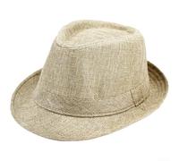 Sommerlicher Damen Strohhut mit Breitrand aus Atmungsaktivem Imitat-Leinen Material UV-Schutz Sonnenhut für Outdoor Aktivitäten Urlaub Schwarz Sommerhut (Apricot Yellow)