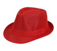 Sommerlicher Damen Strohhut mit Breitrand aus Atmungsaktivem Imitat-Leinen Material UV-Schutz Sonnenhut für Outdoor Aktivitäten Urlaub Schwarz Sommerhut (Bright Red)