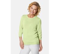 Sommerlicher Strickpullover mit Ajourmuster grün 40