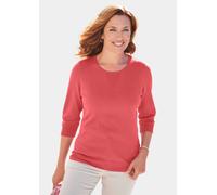 Sommerlicher Strickpullover mit Ajourmuster rot 46
