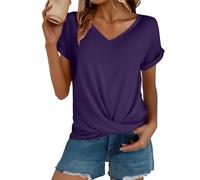 Sommermode Damen 2026 Gelbes Tshirt Pieces Shirt Oversize Sexy V Ausschnitt Rot Elegant Regenbogenfarben Sommer Leicht Kurzarm Blusen Für Den Bluse Lang Outdoor Sport Oberteil