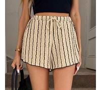 Sommerneu strukturierte elastische Taille Lässig bequeme Damen Shorts
