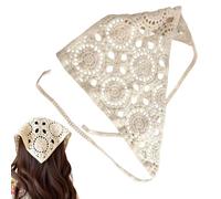 Sommerparty Feminine - Head Scarf Headband | Boho Beach Bandana für Frauen | Elasy gehäkelte leichte Wrap Nicht Slip für Yoga Training Festival Cowgirl Zöpfe Style