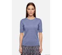Kurzarmshirt BETTY BARCLAY "Damen kurzarm", Damen, Gr. 38, infinity, Strick, Obermaterial: 41% Viskose, 25% Polyester, 23% Polyester, 11% Polyamid, Basic, figurumspielend normal, Rundhals, Shirts (256