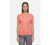 Kurzarmshirt BETTY BARCLAY "Damen kurzarm", Damen, Gr. 48, light mahogany, Strick, Obermaterial: 41% Viskose, 25% Polyester, 23% Polyester, 11% Polyamid, Basic, figurumspielend normal, Rundhals, Shirt