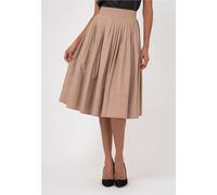 Sommerrock FRESHLIONS "Seraphina", Damen, Gr. XS, beige, 100% Baumwolle, unifarben, normal, Röcke, mit tollem Faltenwurf (52209107-XS) beige