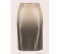 Sommerrock MADELEINE "Lederrock Eleganter Rock aus Leder-Imitat", Damen, Gr. 42, beige (beige, bleigrau), Obermaterial: 100% Polyester PES., Modern, Röcke (36278267-42) beige, bleigrau