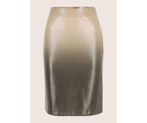 Sommerrock MADELEINE "Lederrock Eleganter Rock aus Leder-Imitat", Damen, Gr. 42, beige (beige, bleigrau), Obermaterial: 100% Polyester PES., Modern, Röcke (36278267-42) beige, bleigrau