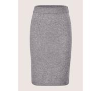 Sommerrock MADELEINE "Strickrock Eleganter Rock mit Kaschmir", Damen, Gr. 42, silber (graphit, silberfarben, melange), Obermaterial: 88% Wolle mw. 10% Kaschmir WS. 1% metallisierte Fasern MTF. 1% Poly