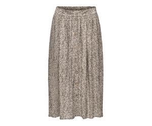 Sommerrock ONLY "ONLMILANO AOP LIFE LONG SKIRT WVN NOOS", Damen, Gr. S (36), silber mink aop:lina small leo, Web, Obermaterial: 100% Viskose, bedruckt, lang, Röcke Sommerrock, Viskose (46039921-S)