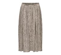 Sommerrock ONLY "ONLMILANO AOP LIFE LONG SKIRT WVN NOOS", Damen, Gr. S, silber mink aop:lina small leo, Web, Obermaterial: 100% Viskose, bedruckt, lang, Röcke, Viskose (46039921-S) silber mink aop:lin