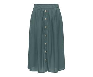 Sommerrock ONLY "ONLMILANO AOP LIFE LONG SKIRT WVN NOOS", Damen, Gr. XS, balsam grün, Web, Obermaterial: 100% Viskose, unifarben, lang, Röcke, Viskose (83453447-XS) balsam grün