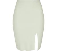 Sommerrock URBAN CLASSICS "Urban Classics Damen Ladies Rib Knit Skirt", Damen, Gr. S, lightmint, 35% Polyacryl, 35% Viskose, 30% Polyamid, unifarben, slim fit, Röcke (22825151-S) lightmint