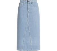 Sommerrock URBAN CLASSICS "Urban Classics Ladies Soft Denim Midi Skirt", Damen, Gr. 26, new light blau washed, 100% Baumwolle, unifarben, normal, Röcke (89633313-26) new light blau washed