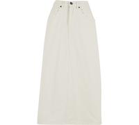 Sommerrock URBAN CLASSICS "Urban Classics Ladies Soft Denim Midi Skirt", Damen, Gr. 27, sandweiß, 100% Baumwolle, unifarben, normal, Röcke (76614022-27) sandweiß