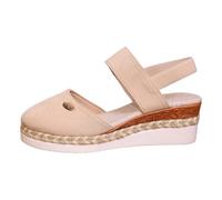 Sommerschuhe Damen Sandalen Damen Sommer Braune Für Schmale Füße 39 Keilsandaletten Weiß Echt Leder Sandals Women Elegant Keilabsatz Schuhe Beige Woman Weiches Fussbett Wedges Hoch Pantoletten