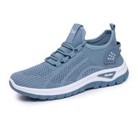 sommerschuhe damen Sportschuhe Orthopädische Turnschuhe Leichte Walkingschuhe Rutschfest Laufschuhe Atmungsaktiv Mesh Breite Füße Gym Fitness Sneaker Barfußschuhe damenschuhe weite h Blau 42
