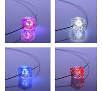 sompex-trendpoint - 4er Set LED Halskette mit Kristall Cube mit Swarovski® Elements