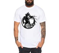 Son Dragon - Herren T-Shirt Son Ruffy Luffy Naruto Saitama One Dragon Master Goku Ball Vegeta Turtle Roshi Piece Golds Db, Größe:XL, Farbe:Weiß