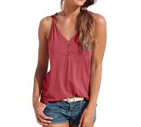 Sonderangebote Schnäppchen Crop Tops Damen V Ausschnitt Lederweste Traegershirt Locker Festlich Sommerbluse Aermellos Sommer Bluse Beachparty Outfit Blusen Leicht Ringelshirt Blau Weiss Fashion