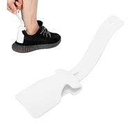 Sonew Kunststoff Schuhlöffel, ergonomischer Schuhzunge, tragbarer Schuhlöffel Stick für Senioren, Männer, Frauen, Kinder, 17 cm lange Taschengröße, kleine Schuhlöffel (weiß)