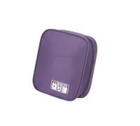 Songelt Kompakte Reise-Organizer-Tasche, tragbare Aufbewahrungsbox, Oxford-Stoff-Konstruktion für Ladekabel, Adapter, Ladekabel, Organizer, violett, One Size