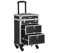 Songmics Kosmetikkoffer Graice mit Rollen 34 x 24 x 56 cm Schwarz