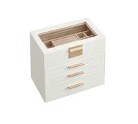 SONGMICS Schmuckkästchen in Weiß - (B)25,1 x (H)21,5 x (T)15,3 cm - 36% | Schmuckkaesten
