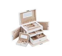 Songmics Schmuckkästchen in Weiß - (B)26 x (H)17 x (T)18 cm - 39% | Schmuckkaesten