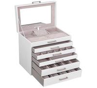 SONGMICS Schmuckkästchen weiß 30,5 x 21,5 x 31,5 cm, 1 St. St.