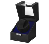 SONGMICS Uhrenbeweger, Automatik Uhrenbeweger 1 Uhr, Uhrenbox, Premium-Motor, mit LED-Licht, verstellbarem Uhrenkissen, Schloss, 4 Rotationsmodi, USB-C-Ladekabel, schwarz JWB030B01