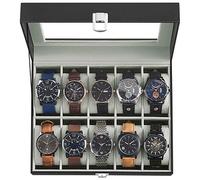 SONGMICS Uhrenbox schwarz, grau 30,0 x 11,2 x 8,0 cm, 1 St. St.