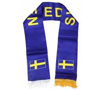 Sonia Originelli Fan Schal Schweden dunkelblau - Länderschal Fußball Fanschal EM WM Fanartikel 14 x 130 cm