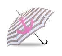Sonia Originelli Regenschirm Stockschirm maritim Anker gestreift stabile Qualität automatik