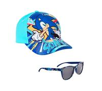 Sonic The Hedgehog Baseball Cap und Sonnenbrille für Jungen, UV-Schutz Sonnenbrille, Sommer Cap für Kinder