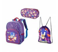 Sonic the Hedgehog Kinder Back to School Set 3-tlg. Rucksack, Tasche, Mappe 1244561 Größe:Einheitsgröße