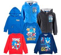 SONIC THE HEDGEHOG - Kinder Jungen - Sweatshirt Full Print - Herbst Winter - Offizielles Lizenzprodukt, 1094 Grau, 3 Jahre