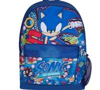 Sonic The Hedgehog Kinderrucksack Jungen Mädchen Premium Schulrucksack mit Mesh Wasserflaschentasche Große Kapazität Mehrfarbig Offizielle Sega Reisetasche