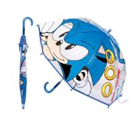 Sonic the Hedgehog Regenschirm für Kinder mit dynamischem Design - Windfester Kinderschirm mit sicheren Illustrationen und kindgerechter Handöffnung